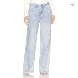 Frame Denim Le Baggy Palazzo Light Blue Flare & Wide Leg Jeans